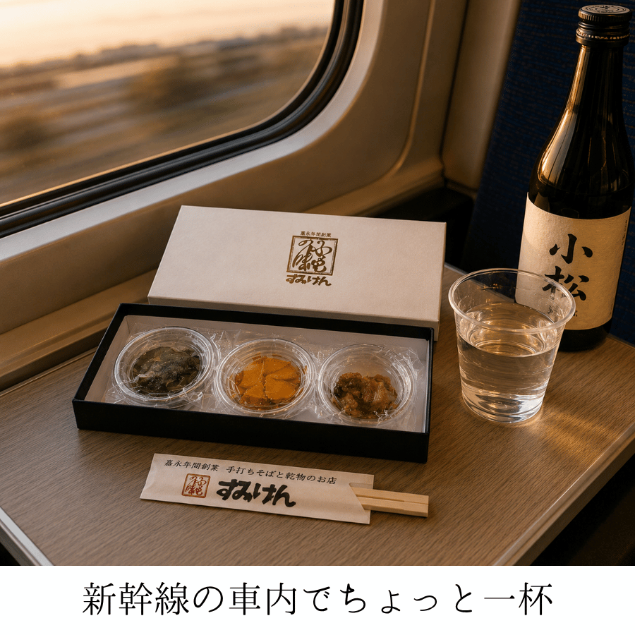 新幹線で晩酌