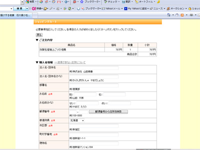 お客様情報をご入力ください